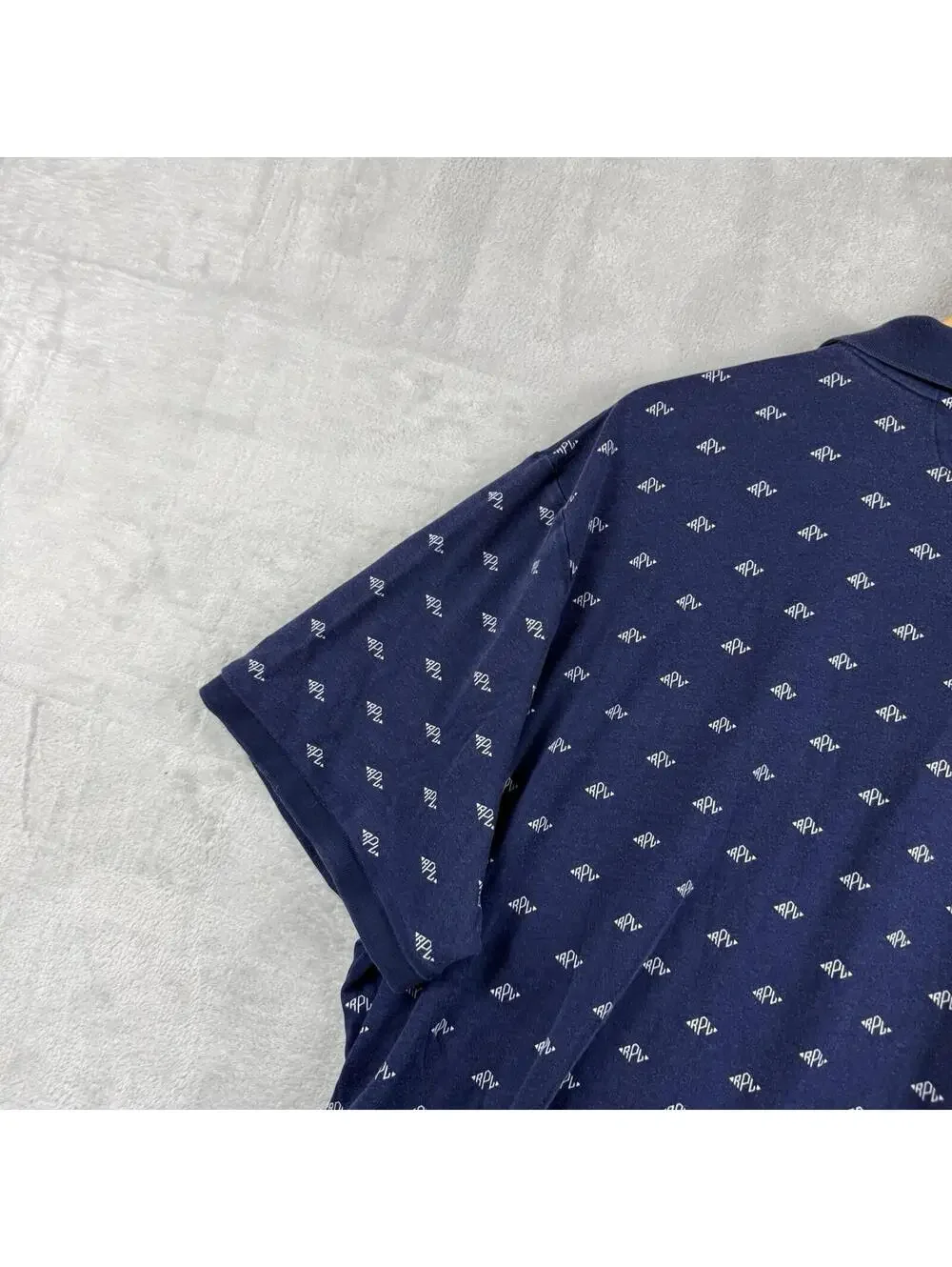 Polo Ralph Lauren Classic Fit Men XXL Navy All Over Print Pony Polo Shirt Preppy
